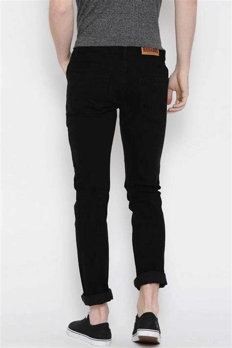 Buy Rodamo Black Mens Slim Fit Dark Tone Jeans Shoppers Stop