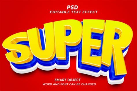 Psd Super 3d Editable Text Effect Graphic By Truevector · Creative Fabrica