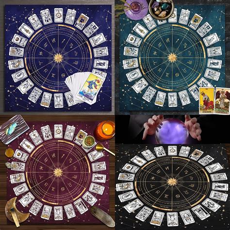 Tarot Tablecloth Divination Tablecloth Tarot Reading Tarot Zodiac Astrology Table Cloth