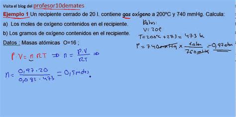 Ejercicios De Gases Ideales Resueltos Pdf Lios