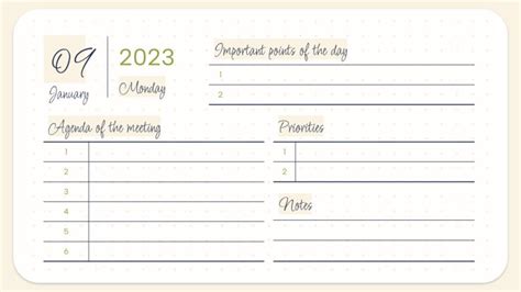 Daily Agenda 2023 | Google Slides & PowerPoint