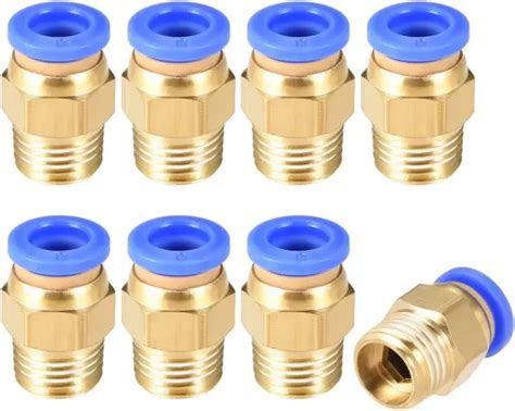 Straight Pneumatic Push To Quick Connect Fittings Npt Male X Mm