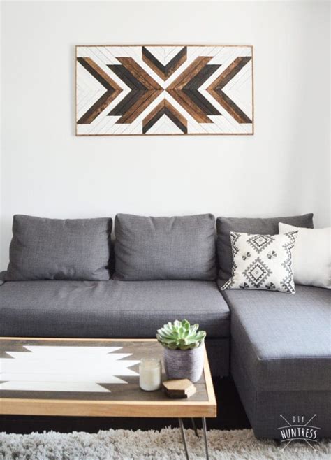 Diy Geometric Wood Art Piece Diy Huntress