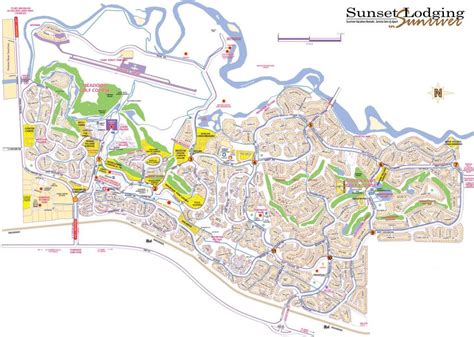 Sunriver Map | Sunset Lodging | Sunriver, Oregon map, Sunriver oregon