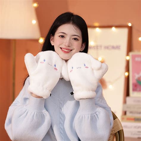 Cinnamoroll White Fluffy Mittens Kawaiienvy