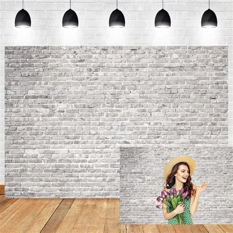 Amazon Cylyh X Ft White Brick Wall Backdrop White Brick Photo