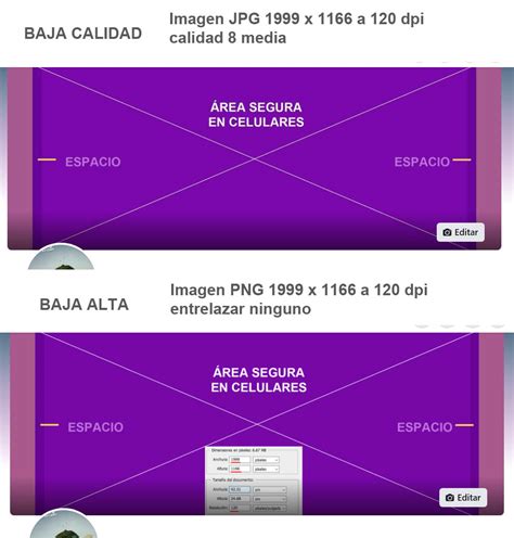 Solución Tamaño De Portada De Facebook Optimizado Para El Móvil Y Eliminar Ruido En Colores De