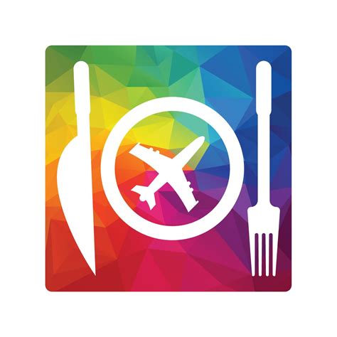 runway food logo concept design. Food Plane logo design template ...