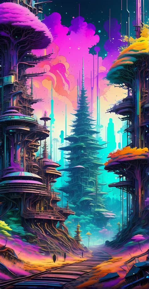 Dystopian Metallic Abandoned Forest Civilization by JaydiconART on ...