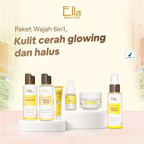 Jual Ella Skincare Paket Glowing Smooth Kusam And Eksfoliasi Kulit