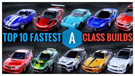 TOP 10 NEW FASTEST A CLASS CARS BUILDS META CARS IN NFS UNBOUND