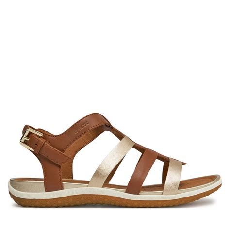 Sandali Geox D Sandal Vega D R A Nf C N L Marrone Escarpe It