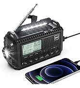 Mesqool Wind Up Radio Hand Crank Solar Radio With Torch Flashlight And