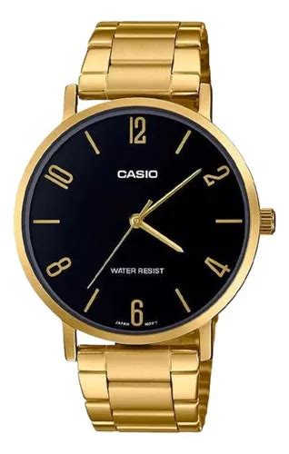 Reloj Casio Hombre Mtp Vt G B Color De La Correa Dorado Color Del