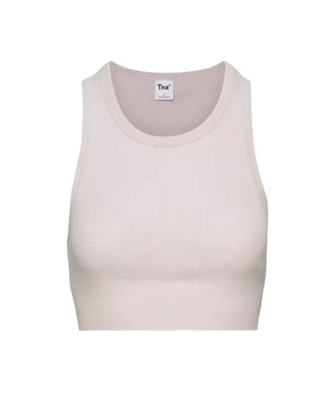 Aritzia Ribbed Cropped Racer Tank Top Whats On The Star