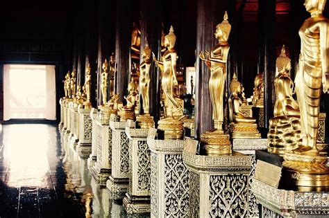 Bangkok Buddha Gold Meditation Buddhism Thailand Asia Temple