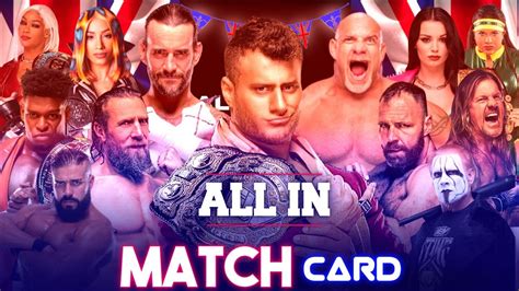 Aew All In 2023 Match Card Predictions Aew All In 2023 London Youtube