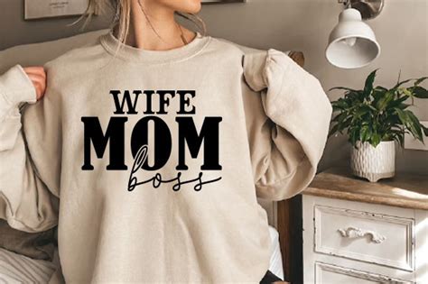 Mom Wife Boss Mom Life Mothers Day Svg Graphic By Designstore