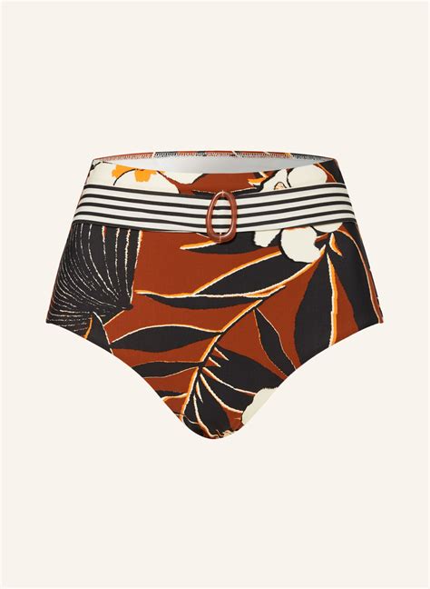 MARYAN MEHLHORN High Waist Bikini Hose ART NAUTIC In Dunkelorange