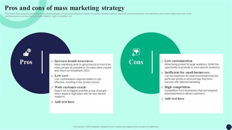 Pros And Cons Of Mass Marketing Strategy Detailed Guide To Mass