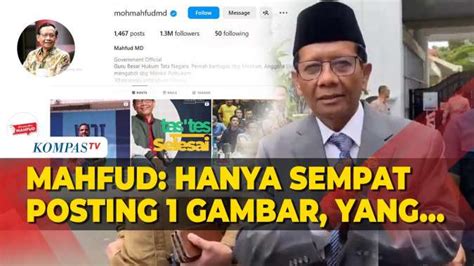 Alasan Mahfud Md Tidak Akan Usut Peretas Akun Instagram Pribadi Dirinya