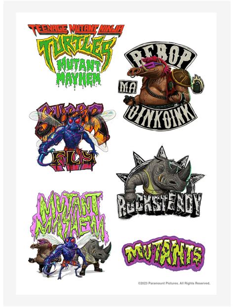 Teenage Mutant Ninja Turtles: Mutant Mayhem Villains Sticker Sheet ...