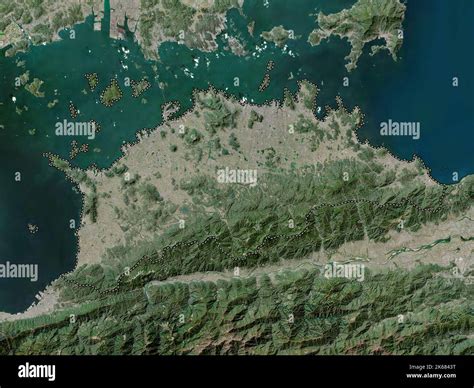 Kagawa, prefecture of Japan. High resolution satellite map Stock Photo - Alamy