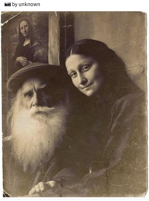 Rare Photo Of Mona Lisa With Leonardo Di Vinci Taken In Florence In