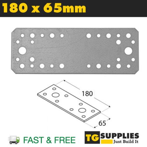 Heavy Duty Flat Bracket Connector Jointing Mending Plate Galvanised