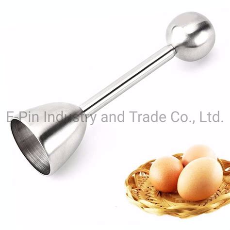 Egg Cutter Egg Topper And Cracker For Perfect Soft Boiled Eggs Silver