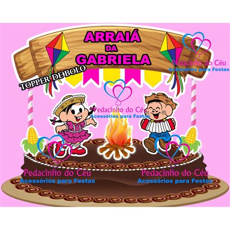 Topo Topper De Bolo Personalizado Festa Junina Arraial Shopee Brasil