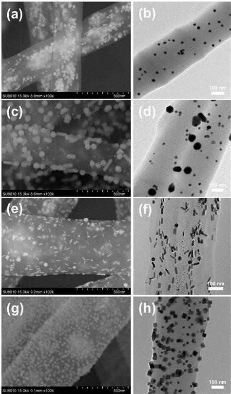 SEM And TEM Images Of The PAA PVA Electrospun Nanofibers Assembled With