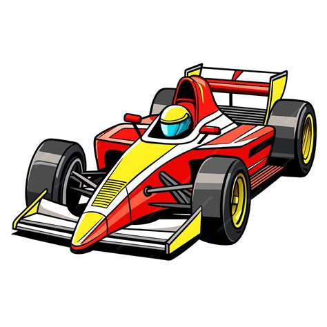 Premium Vector | F1 car simple cartoon style