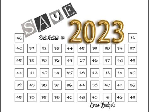 2023 Savings Challenge - Etsy