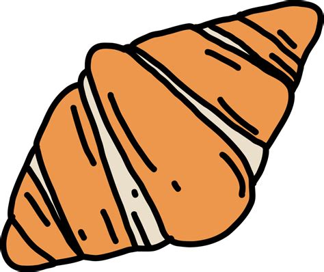 Doodle Dibujo A Mano Alzada De Pan Croissant 11298938 Png