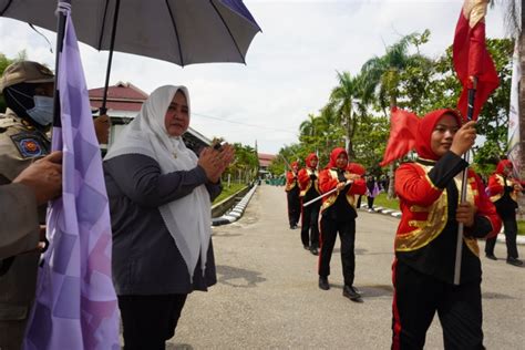 Pemkab Parade Drum Band Dalam Rangka Hut Ke 63 Paser Dilepas Oleh