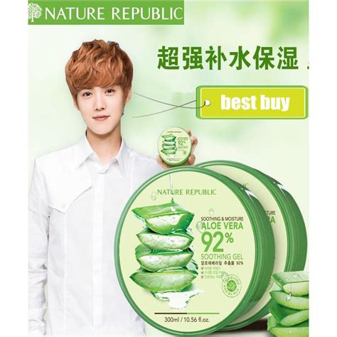 Gel D Ng Da L H I Nature Republic Aloe Vera Soothing Gel Shopee