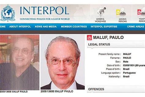 Maluf Continua Na Lista Vermelha Da Interpol Diz Prom ABC Do ABC