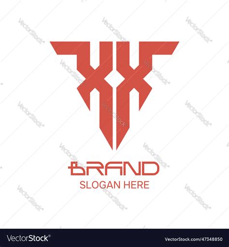 Abstract Xx Inverted Triangle Logo Royalty Free Vector Image