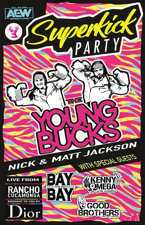 Young Bucks "Superkick Party" poster I designed the other day. : r ...