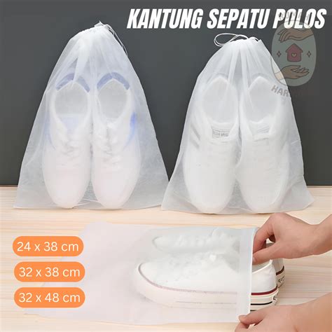 Jual Tas Serut Penyimpanan Sepatu Dustbag Disposable Bag Shoe Pouch