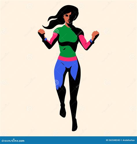 Vector Superhero Action Pose Illustration Isolated Stock Vector ...