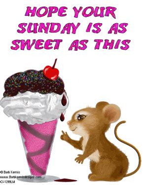 Animated Mouse Greeting Happy Sunday Gifdb