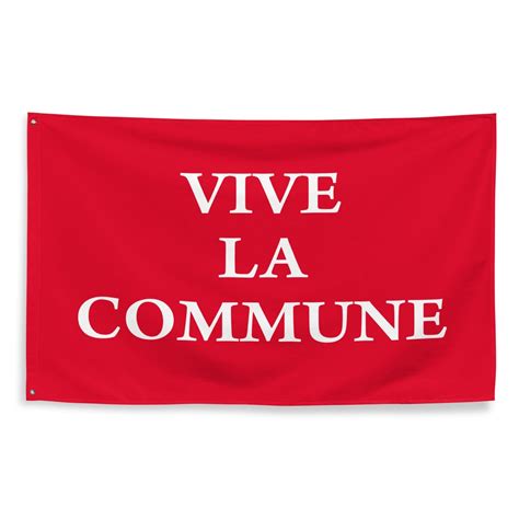 Vive La Commune Flag 3x5 French Paris Commune Socialist Communist