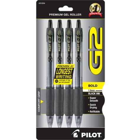 Pilot® G2® Black Bold Point Gel Pens 4 Pk Kroger