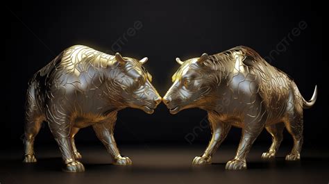 bull  bear  rendered business showdown background bear market