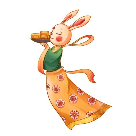 Jade Rabbit With Moon Cake Jade Hare Moon Rabbit Rabbit Png