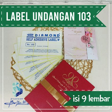 Jual Label Undangan Sticker Untuk Nama Undangan Isi Pack