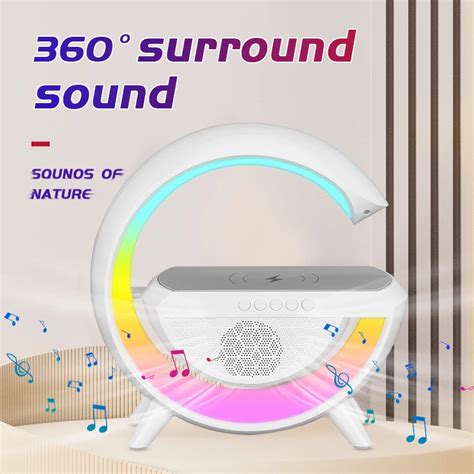 Smart Led Light Bluetooth Speaker With Wireless Charger Best Audio And Lighting Equipment