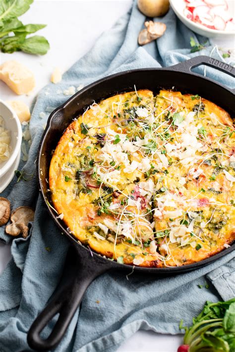 Spinach Mushroom Frittata - The Mindful Hapa